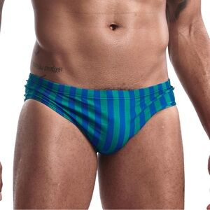 AIMPACT Mens Stripe Swim Briefs